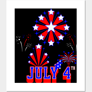 Sparkling Spectacle: A Patriotic Celebration for July 4th! Posters and Art